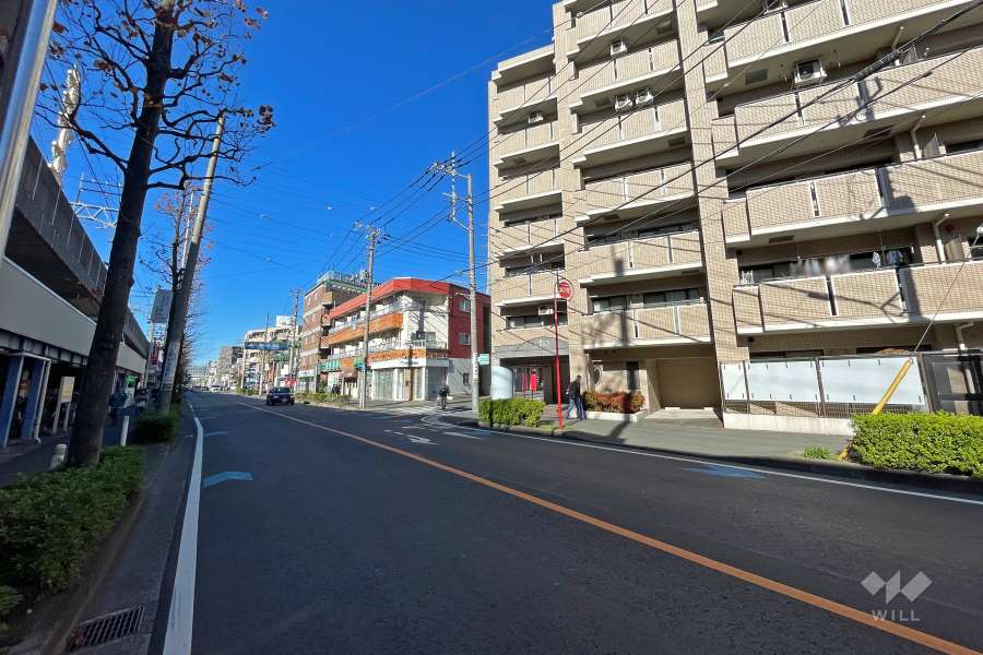 敷地南側の前面道路（東側から）