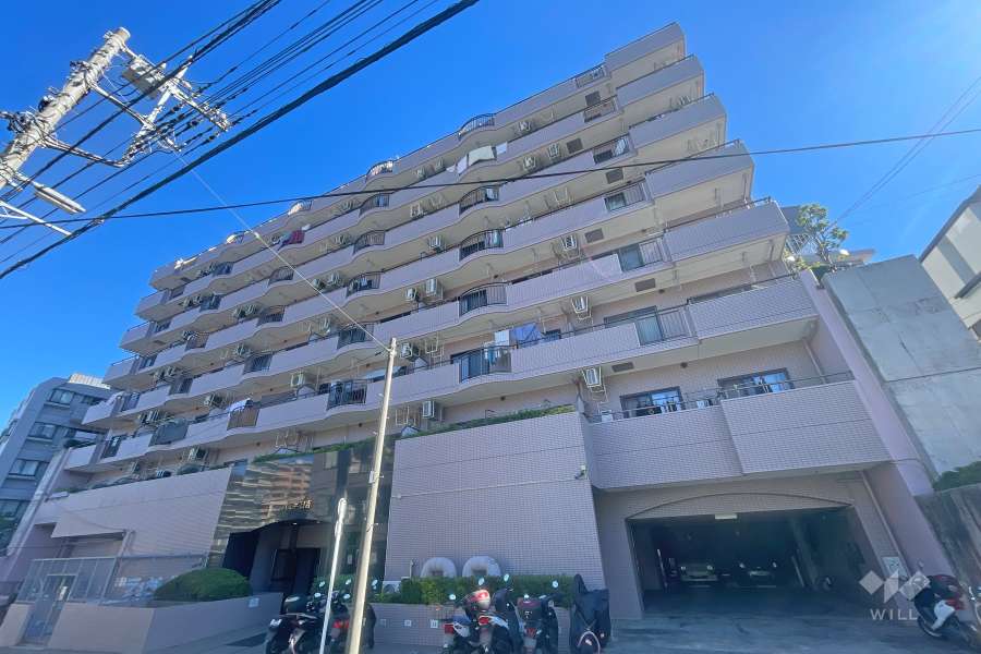 バルミー日吉の外観（南西側から）