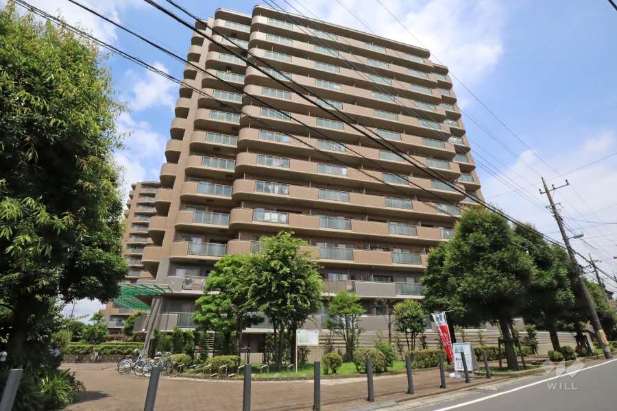 ヴィルクレール二子多摩川の外観（南西側から）