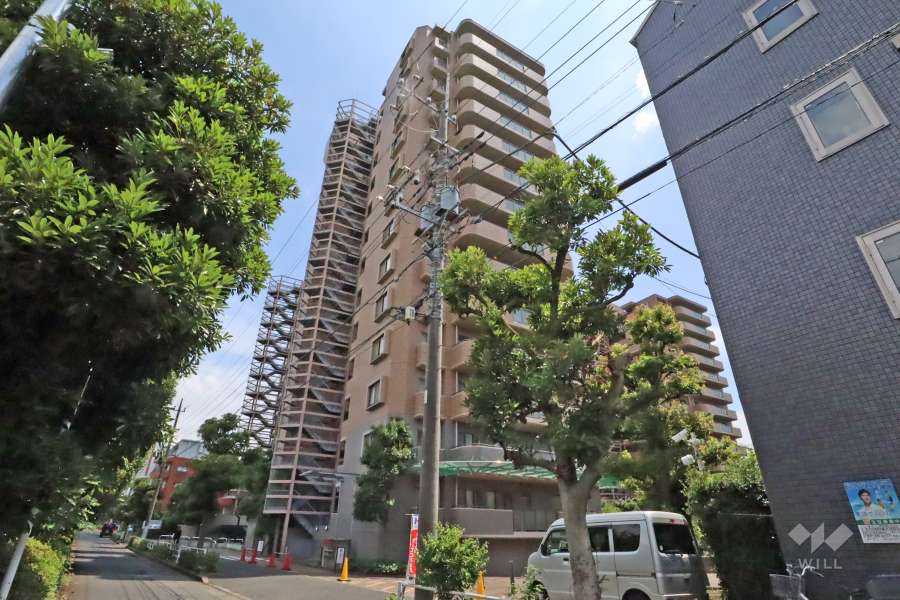 ヴィルクレール二子多摩川の外観（北西側から）