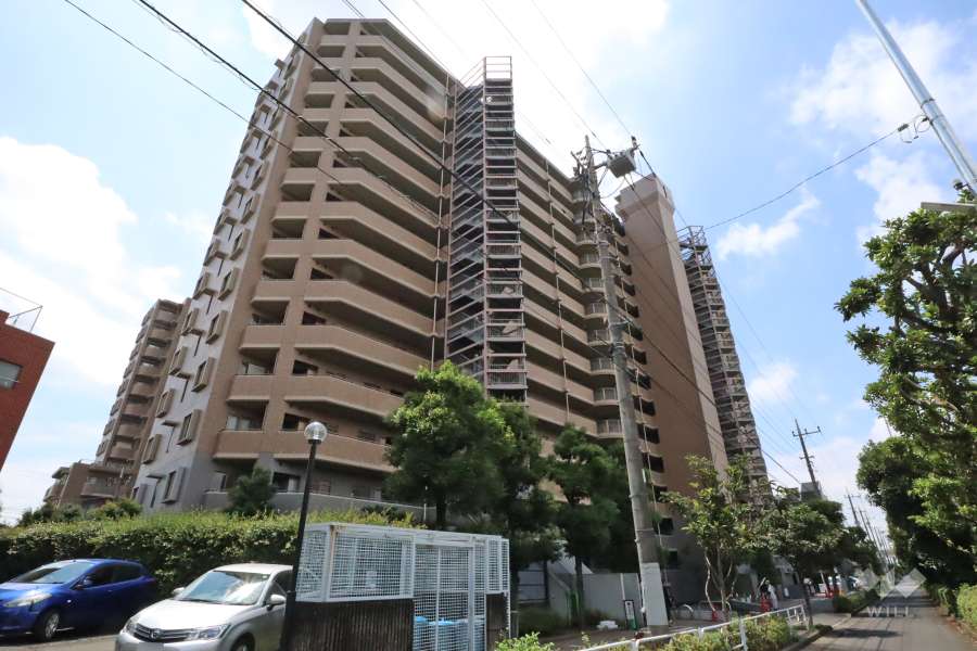 ヴィルクレール二子多摩川の外観（北東側から）