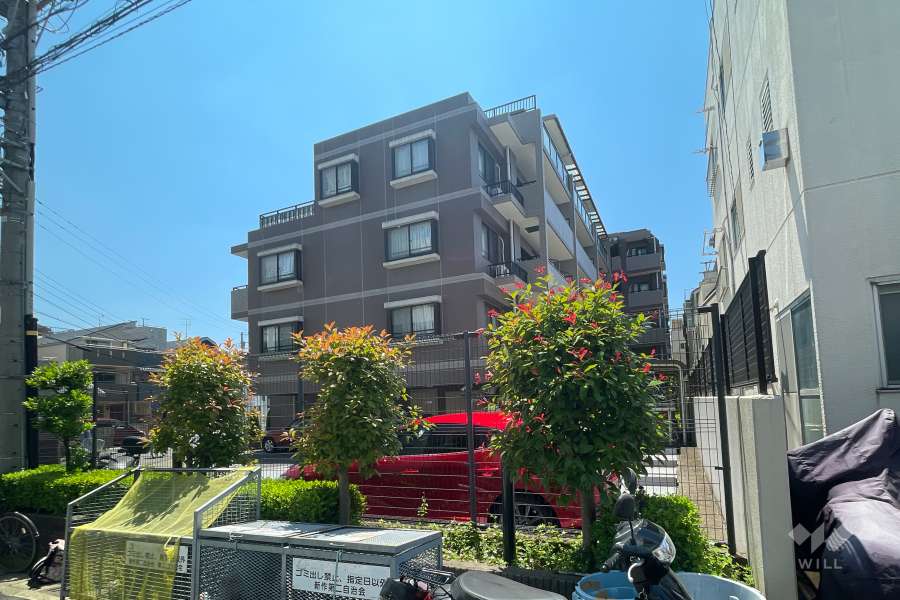 クレストフォルム武蔵新城の外観（北西側から）