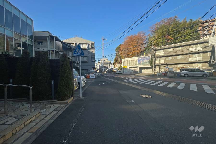 敷地北側の前面道路（東側から）