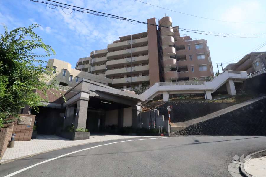 東急ドエルアルス溝口ヒルトップステージ壱番館の外観(北東側から)