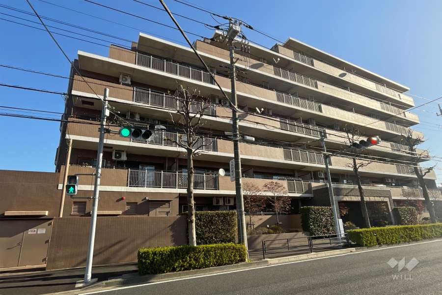 フォルスコート多摩川久地の外観（西側から）