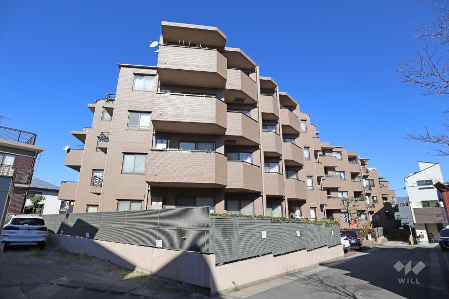 クレッセント二子多摩川4の外観（南西側から）