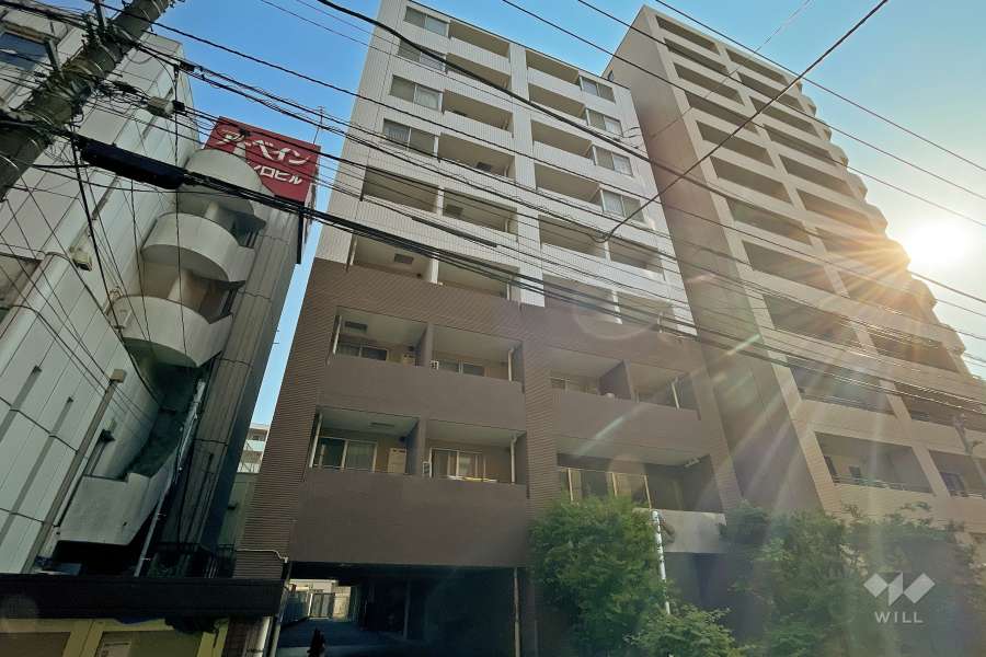 プレシャスアパートメント溝の口ビィークの外観（南西側から）