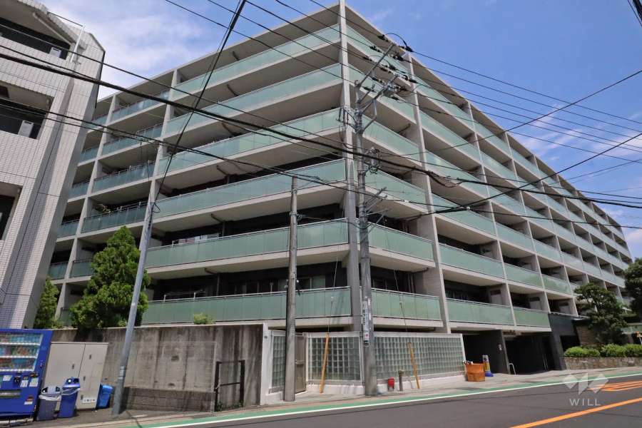 パークスクエア二子多摩川の外観（南西側から）