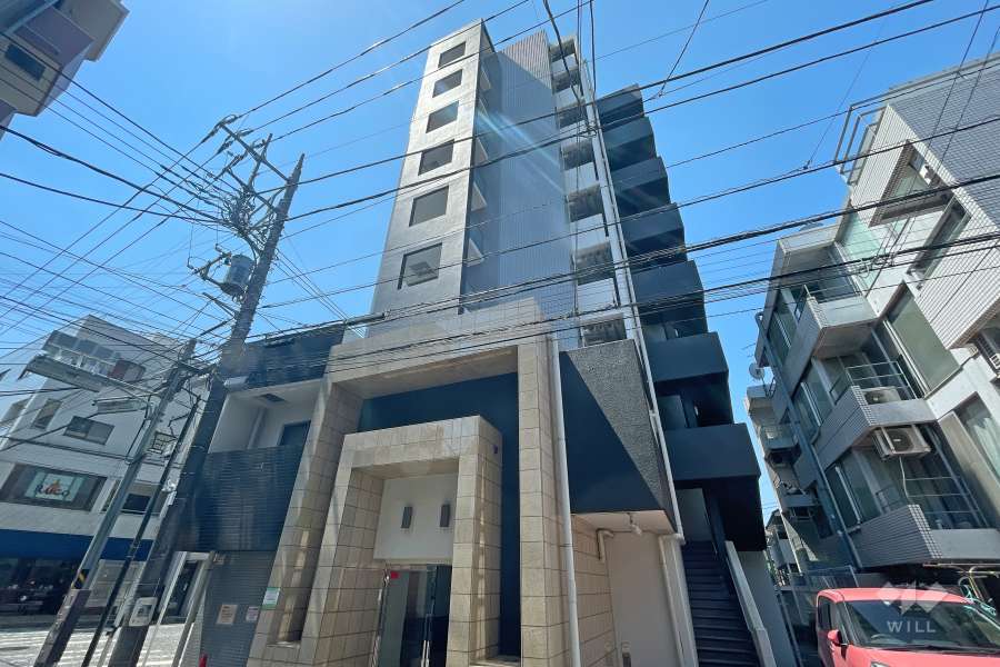 エクセリア二子多摩川の外観（北東側から）