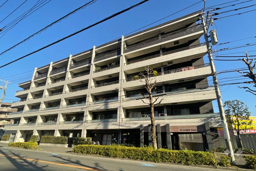 プレジール高津の外観（南側から）