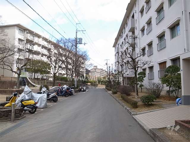 22棟の北側の通路