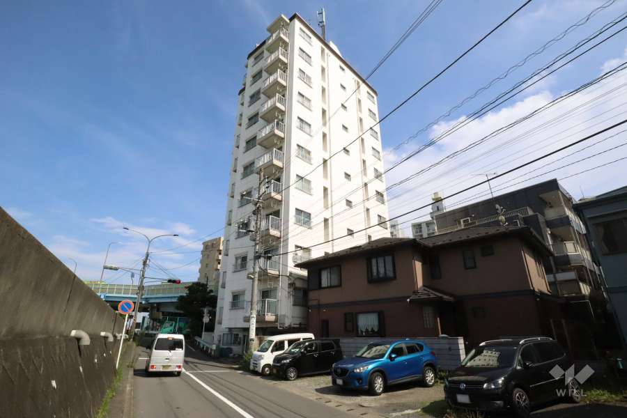サンヨースカイハイツの外観(北西側から)