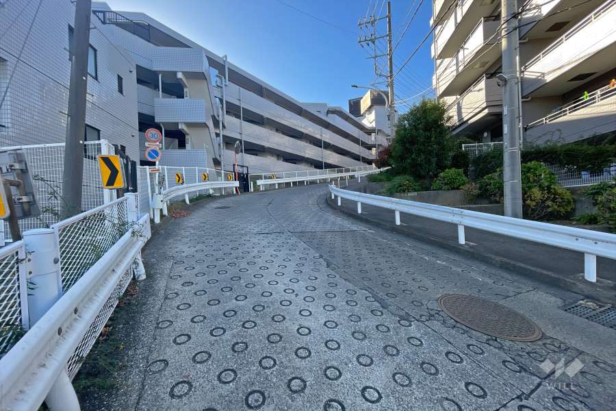 敷地北側の前面道路（東側から）