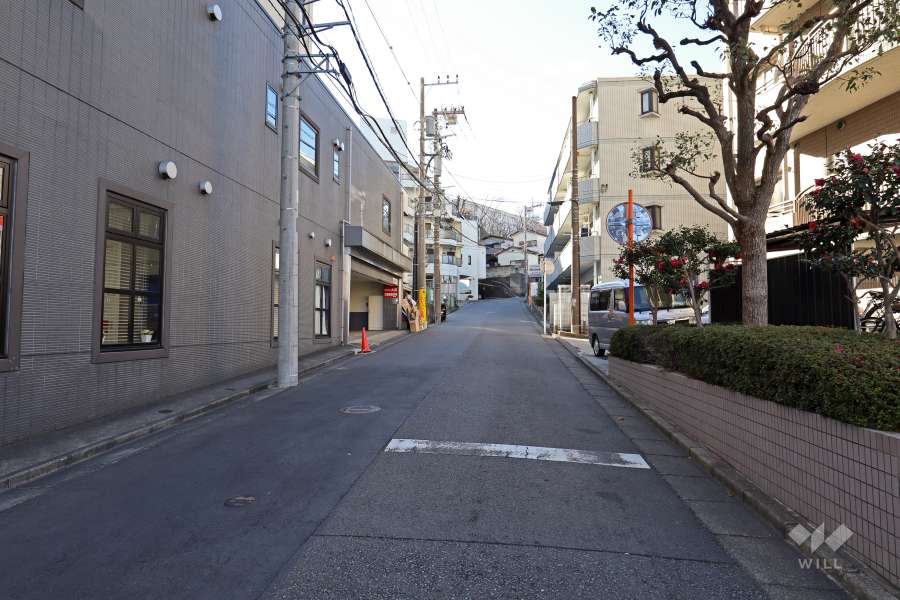 敷地南側の前面道路（東側から）
