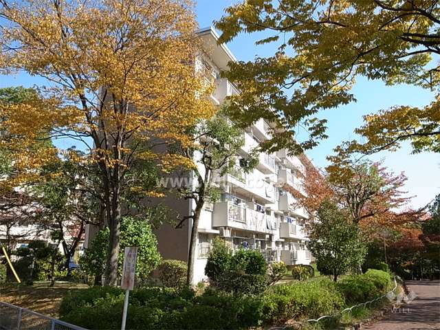 箕面粟生第２住宅13棟の外観（南西側から）