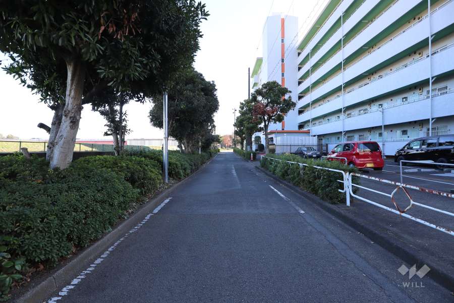 敷地北東側の前面道路　