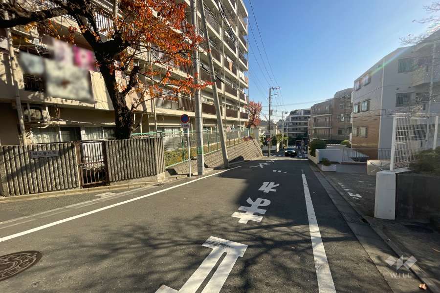 敷地南側の前面道路　