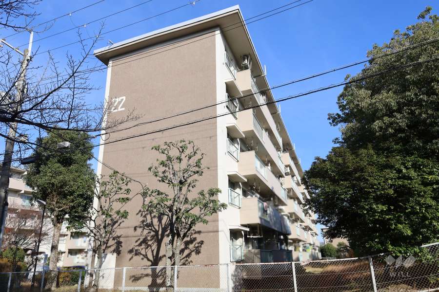 粟生第2住宅22棟の外観（南西側から）