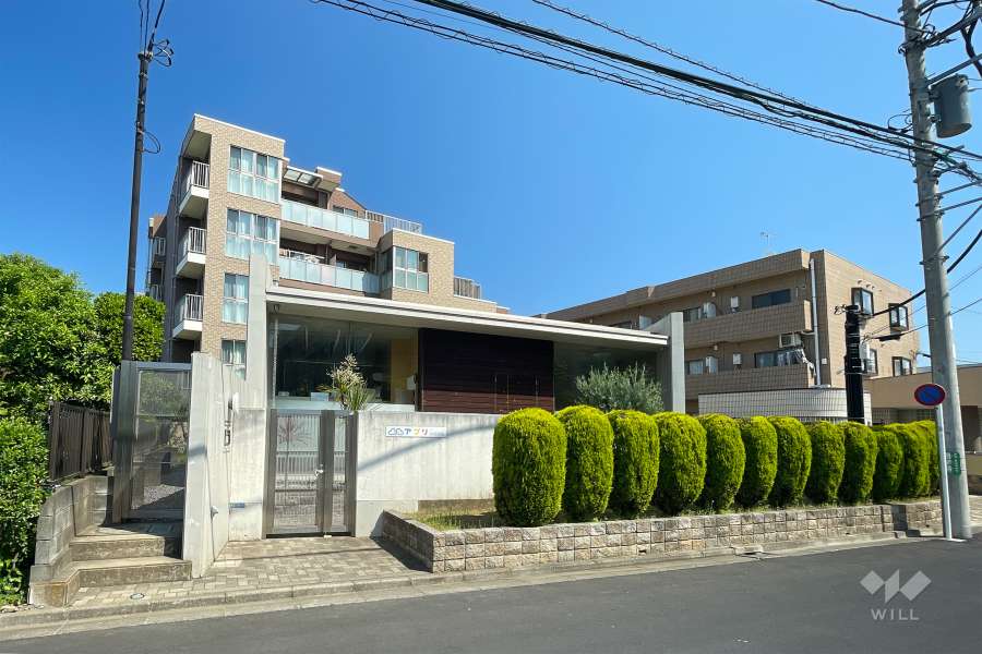 ミオカステーロ二子多摩川の外観（南側から）