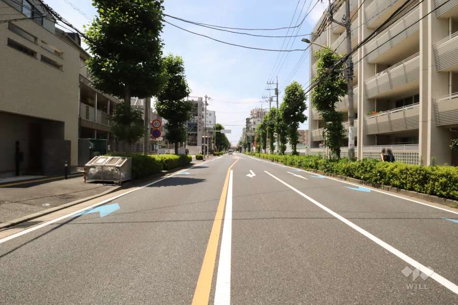 敷地南西側の前面道路