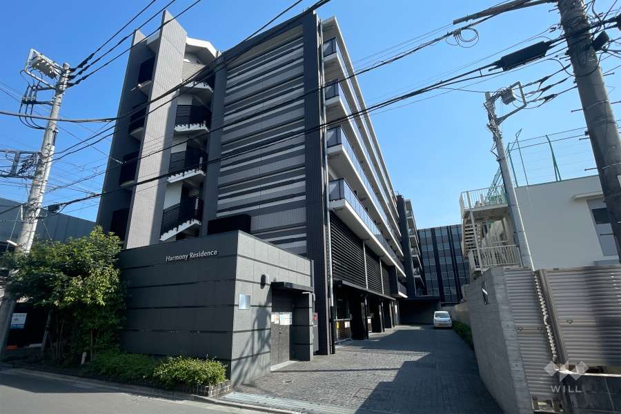 ハーモニーレジデンス武蔵小杉の外観（北西側から）