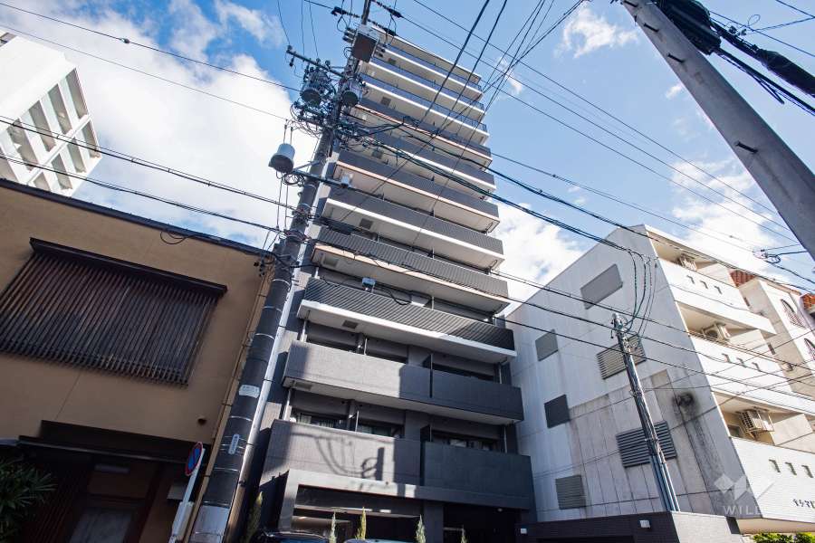 メイクス矢場町Ⅱの外観（北西側から）