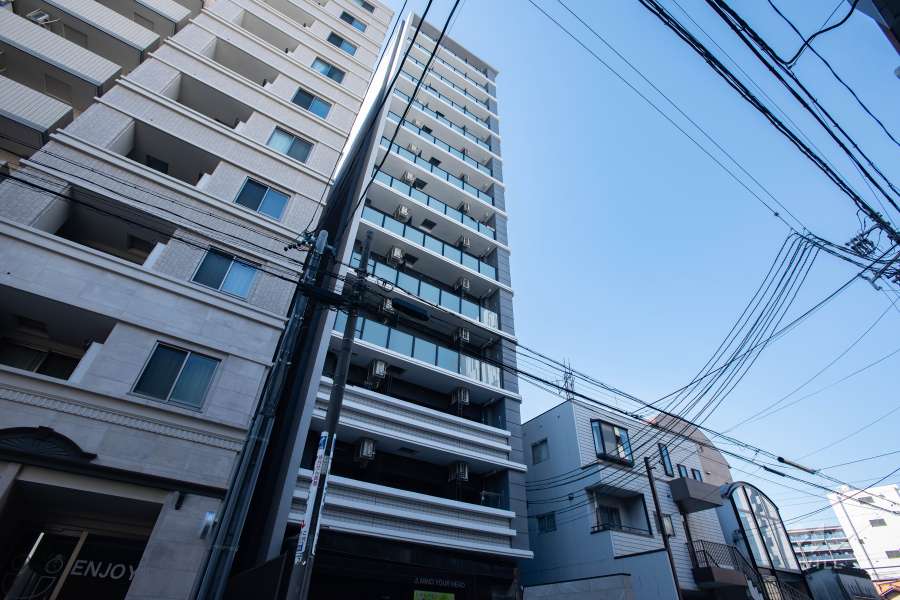エステムコート名古屋鶴舞シエルの外観（東側から）