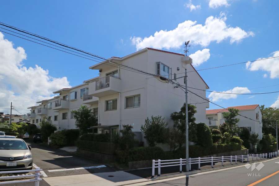 楽園町住宅2号棟の外観(南西側から)