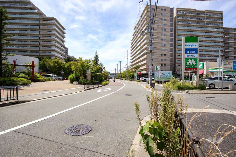 敷地南側の前面道路（東側から）