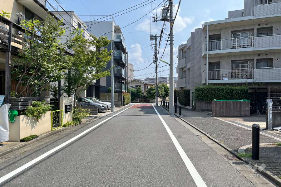 敷地南側の前面道路　
