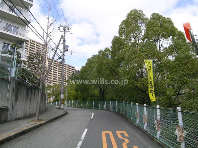 敷地の東側には川が流れ、緑豊か。