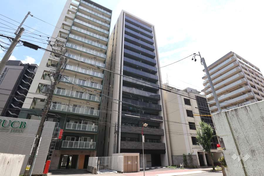 オープンレジデンシア上前津の外観（北西側から）