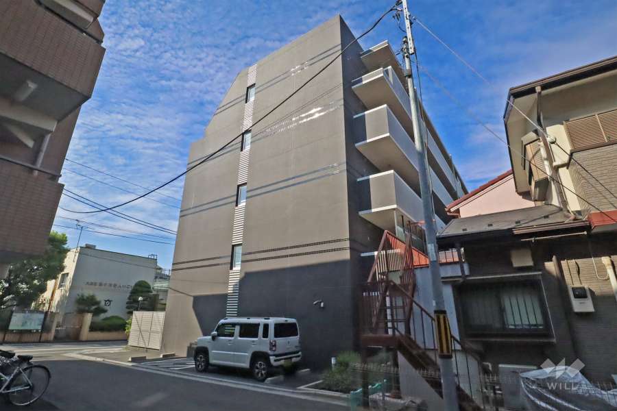 ルミードアクサス鵜の木の外観（南西側から）