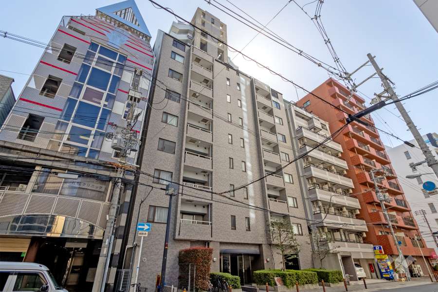 アステルコート新町の外観（北東側から）