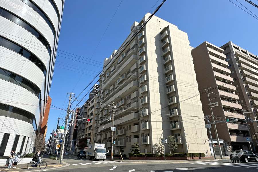 あみだ池ハイツの外観（北西側から）
