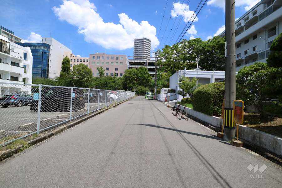 敷地北側の前面道路