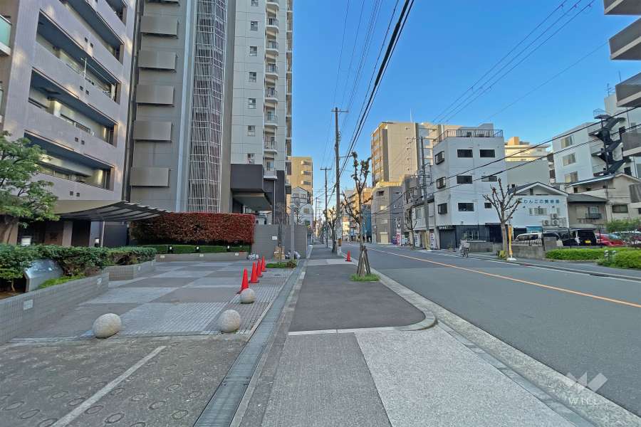 敷地西側前面道路（北側から）