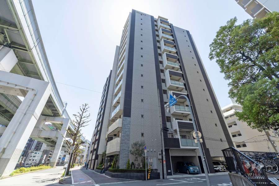 エスリード阿波座ノースプレイスの外観（北側から）