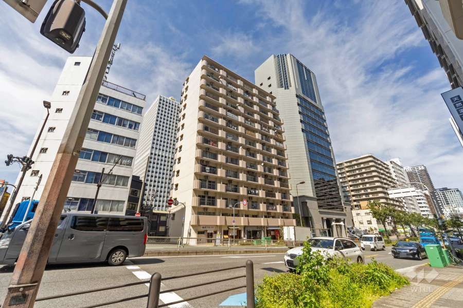 カーサ土佐堀の外観（南西側から）