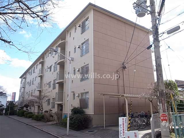 有楽箕面ハイツ７号棟の外観（北西側から）