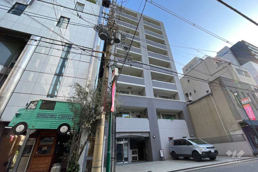 グランドシーズ南堀江の外観（南西側から）