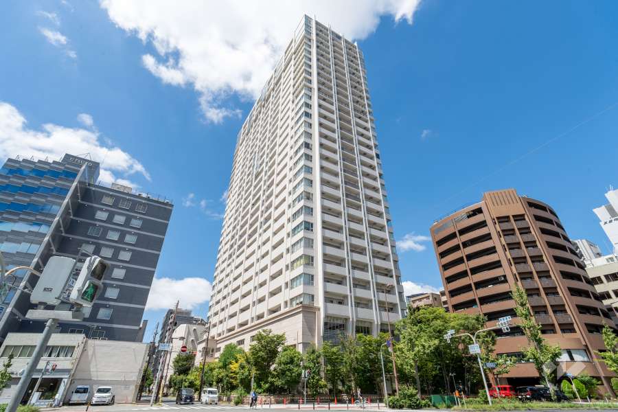 グランドメゾン京町堀タワーの外観（南東側から）