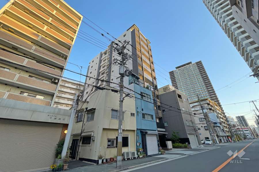 クリスタルエグゼ南堀江の外観（南東側から）