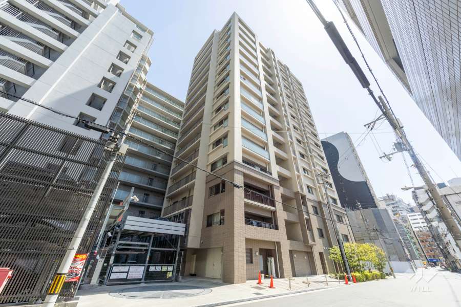 クレヴィア阿波座の外観（北西側から）