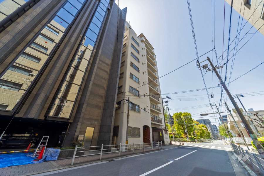 クローバーハイツ阿波座の外観（北東側から）