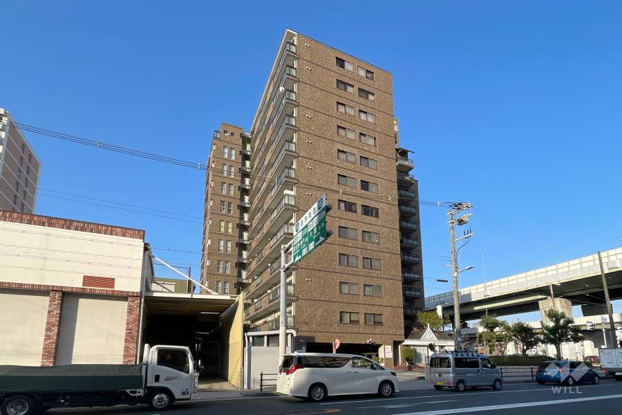 グローバル辰巳橋の外観（北東側から）
