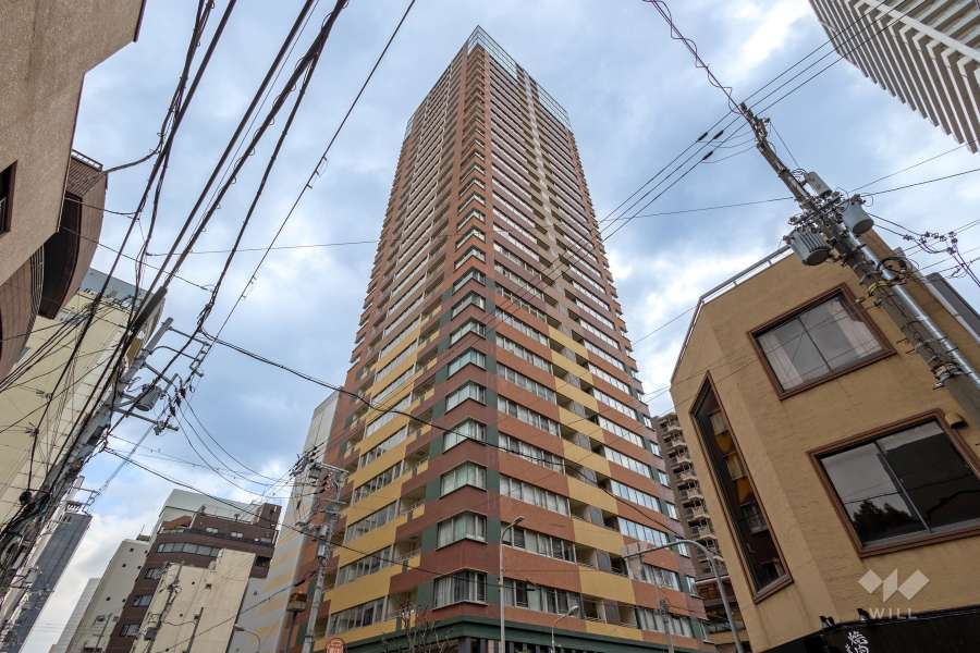 サンクタスタワー心斎橋ミラノ・グランデの外観（北西側から）