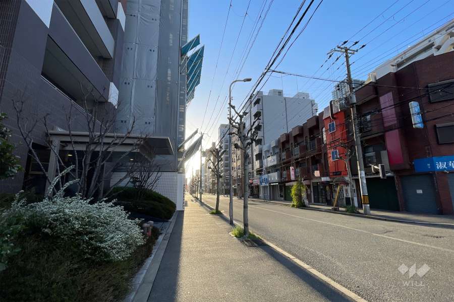 敷地南側の前面道路