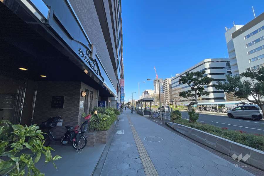 敷地北側の前面道路（東側から）