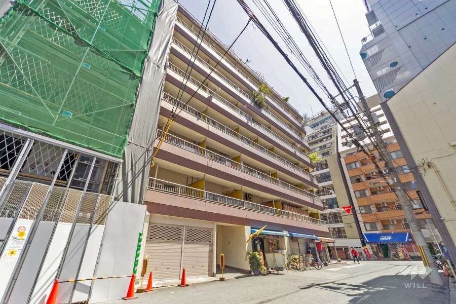 シャンピア阿波座の外観（西側から）